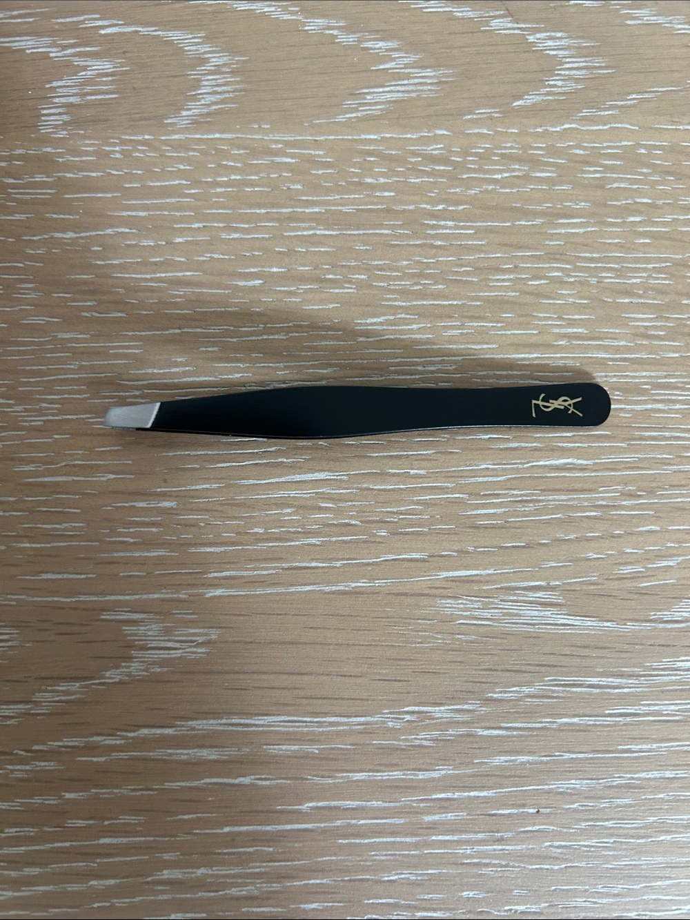 Yves Saint Laurent Black Tweezers with Gold YSL Logo